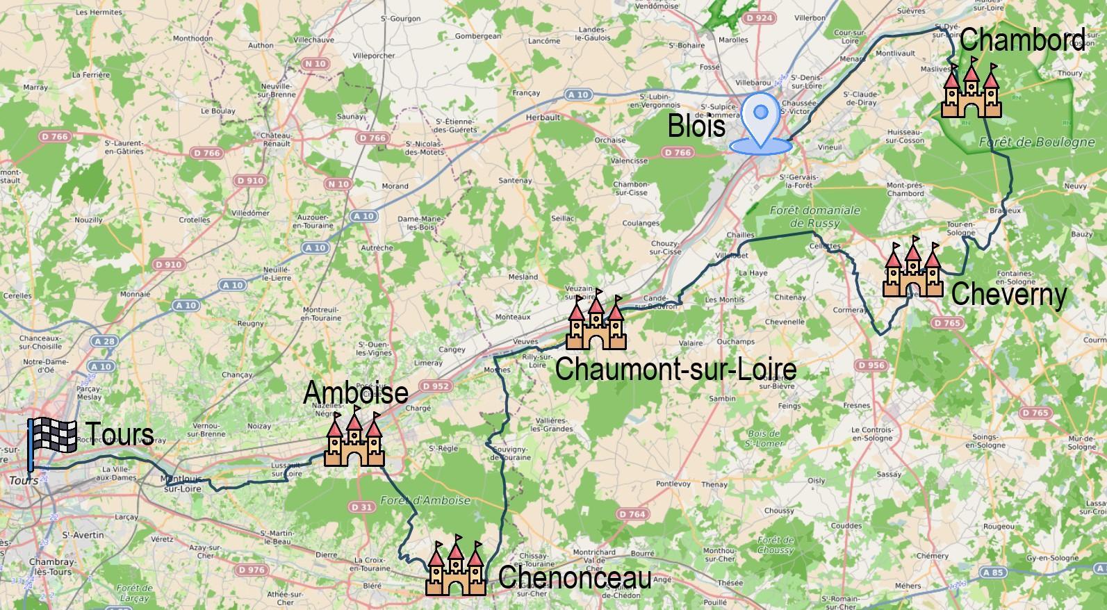 carte séjour Blois - Tours