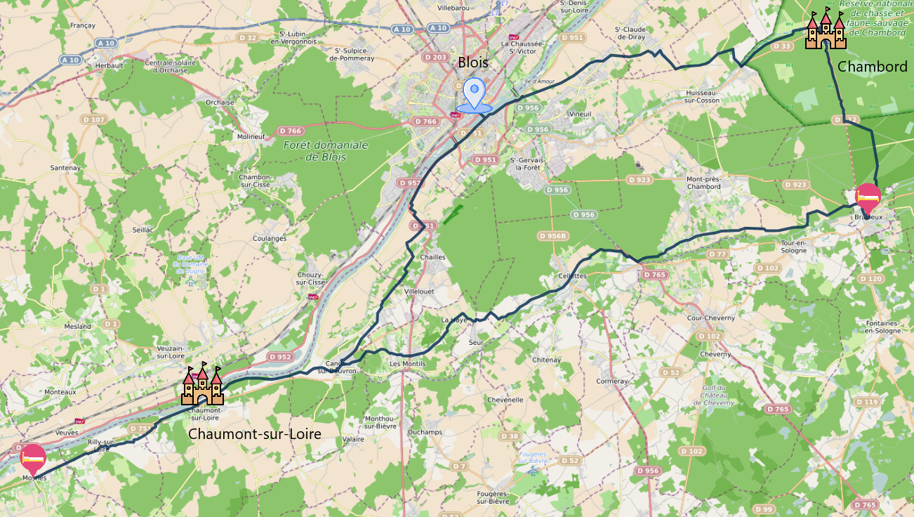 Itinéraire du séjour