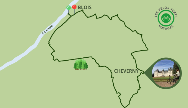 Carte de Blois à Cheverny - Journée