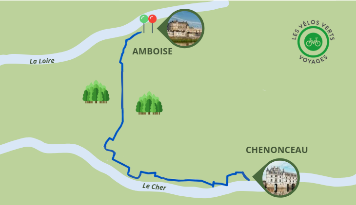 Carte Amboise- Chenonceau