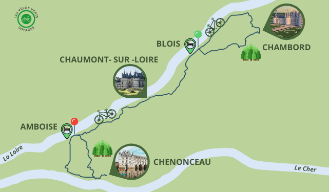 Echappée à vélo entre Chambord et Chenonceau