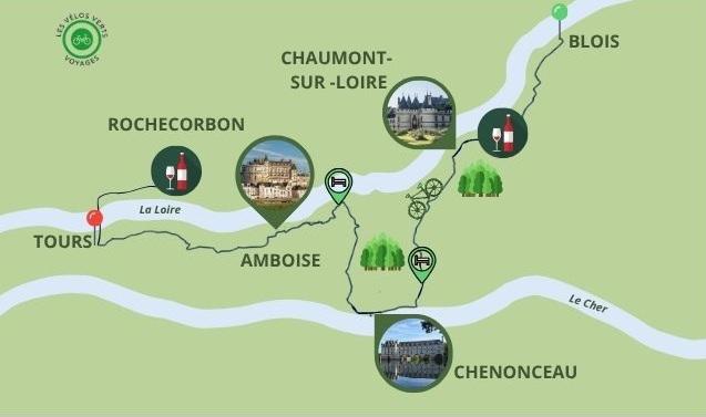 Carte itinéraire du séjour Prestige : Vin, Gastronomie & Nuit en Château