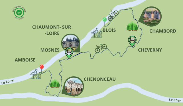 Echappée à vélo entre Chambord et Chenonceau